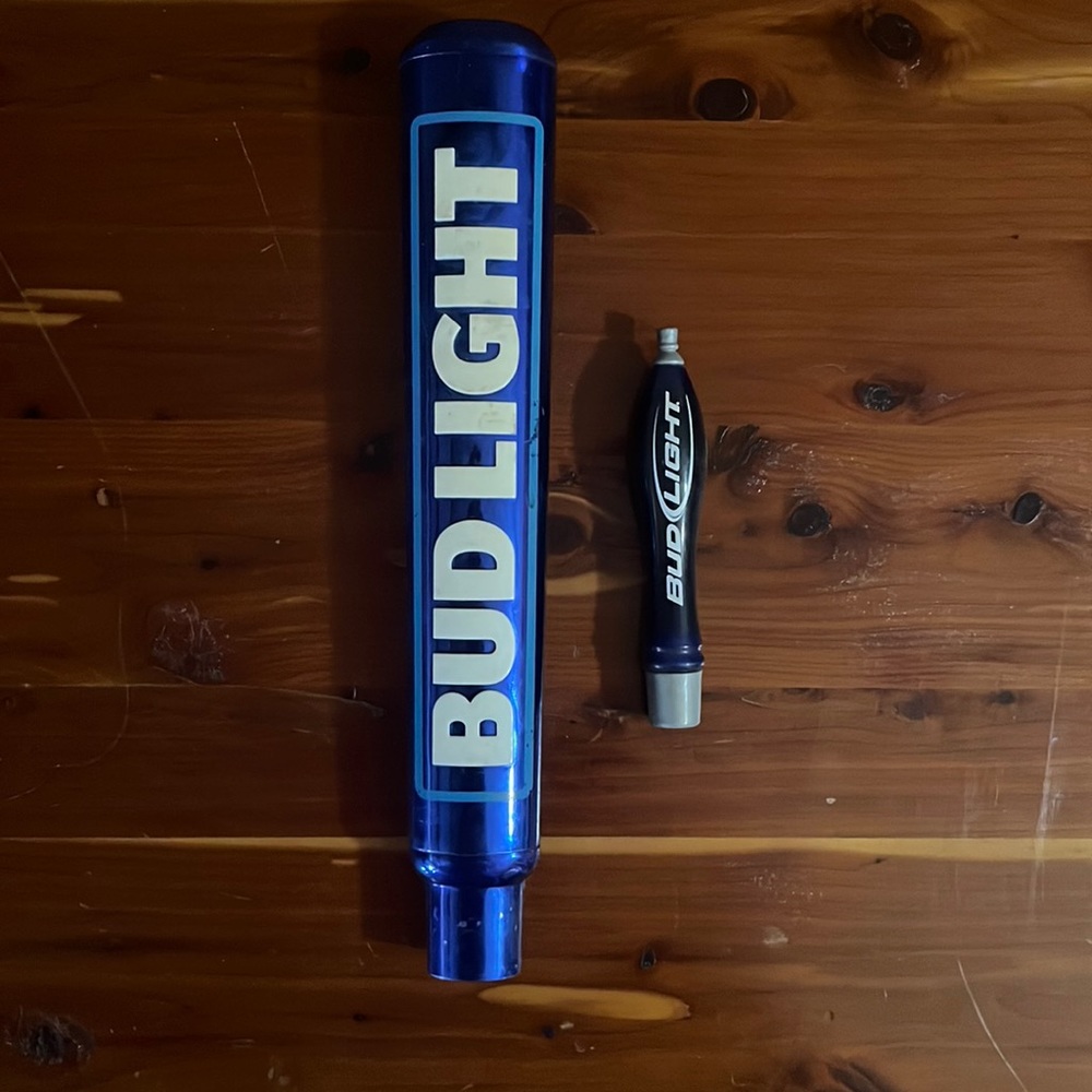 Bud Light Aluminum Full Sized Beer Tap and small tap.